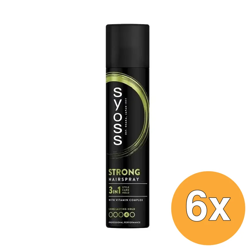 6x Syoss Haarspray Strong Hold (300 ml)