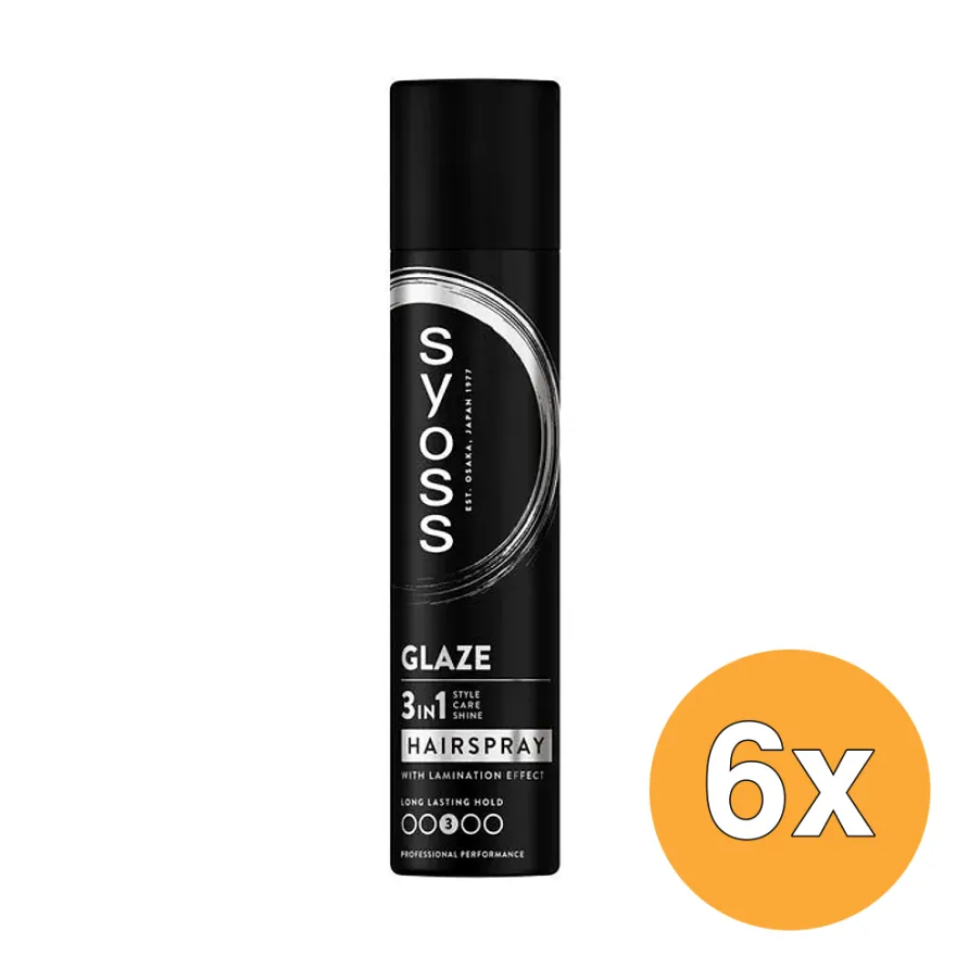 6x Syoss Hairspray Glaze (300 ml)