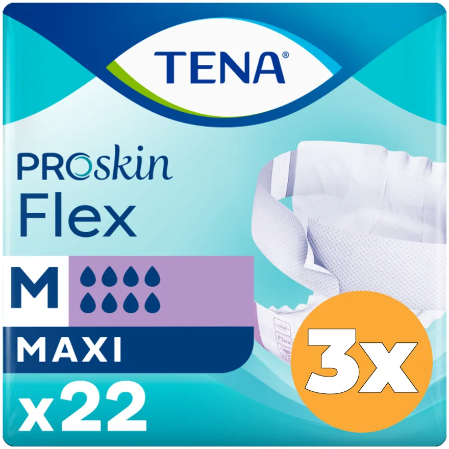 3x Tena Flex maxi maat M (22 stuks)