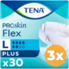 3x Tena Flex Plus ProSkin Large (30 stuks)