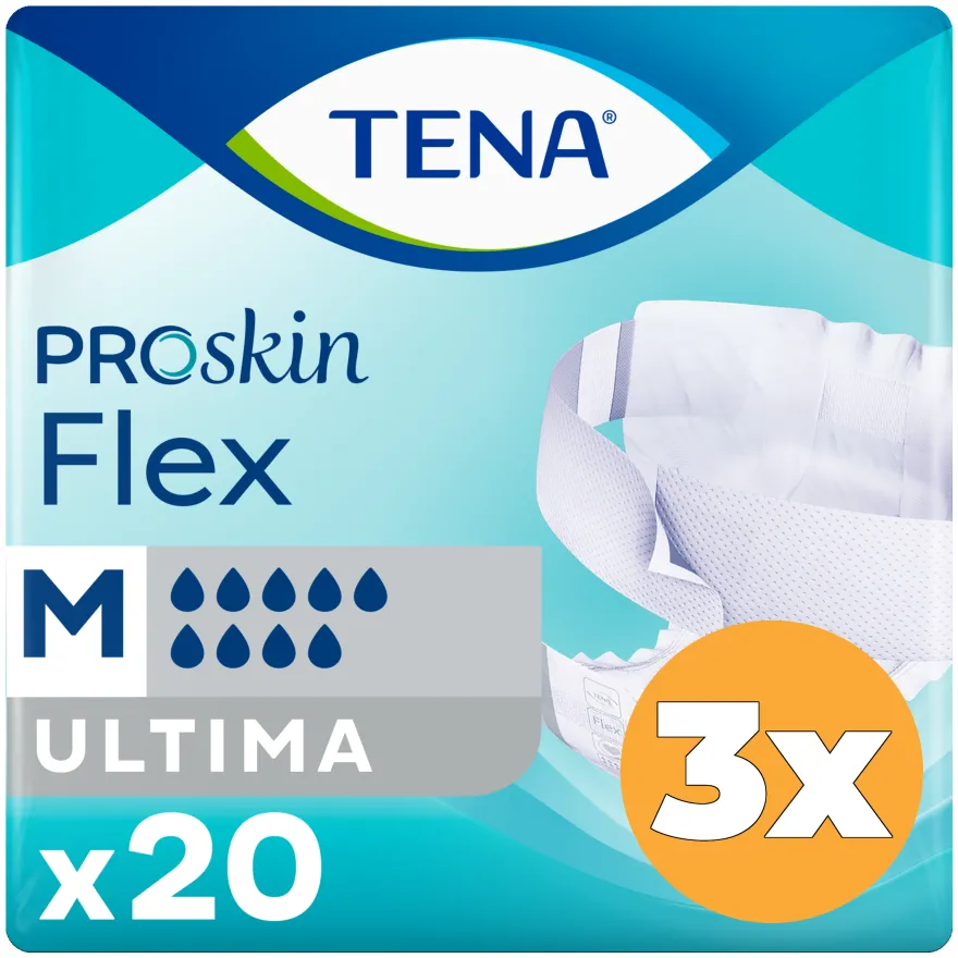 3x Tena Flex Ultima ProSkin Medium (20 stuks)