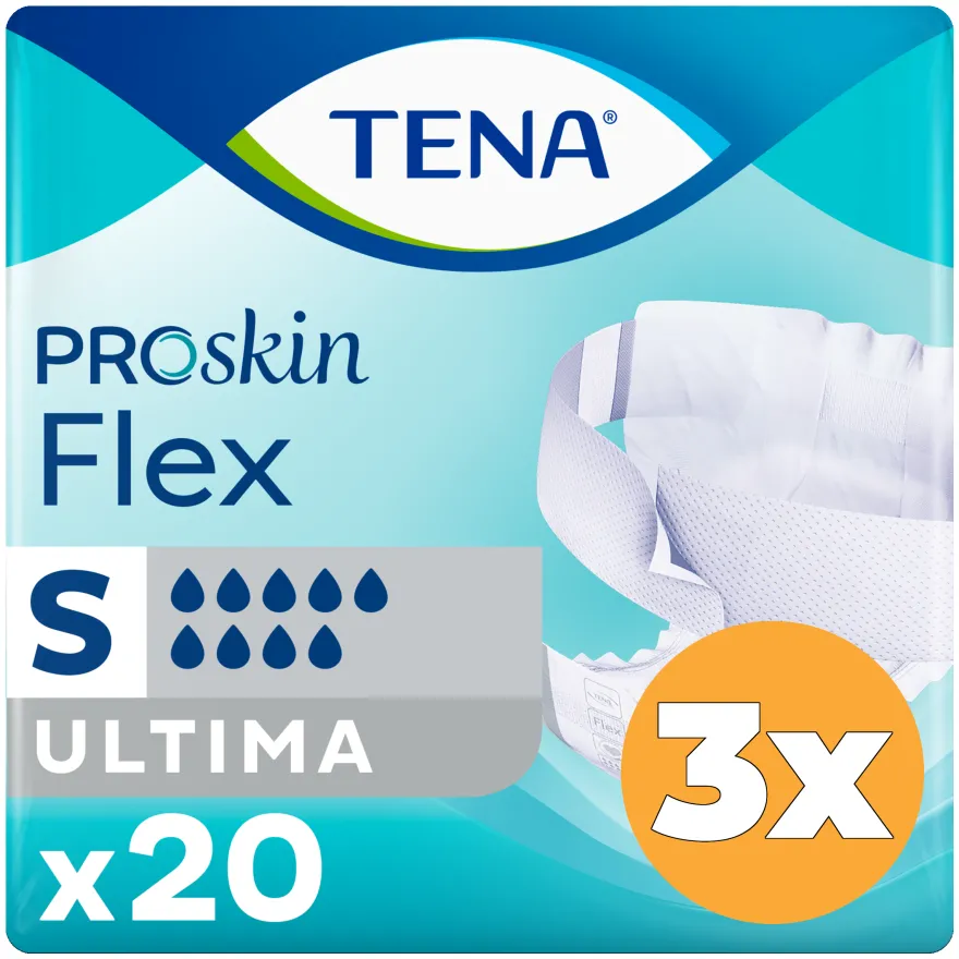 3x Tena Flex Ultima Proskin Small (20 stuks)