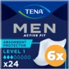 6x Tena Men Active Fit Level 1 (24 stuks)