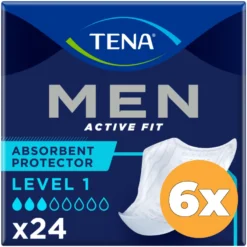 6x Tena Men Active Fit Level 1 (24 stuks)
