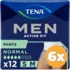 6x Tena Men Active Fit Normal Small/Medium (12 stuks)