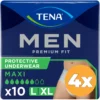 4x Tena Men Premium Fit Maxi Large/XL (10 stuks)