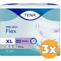 3x Tena ProSkin Flex Maxi Extra Large (21 stuks)