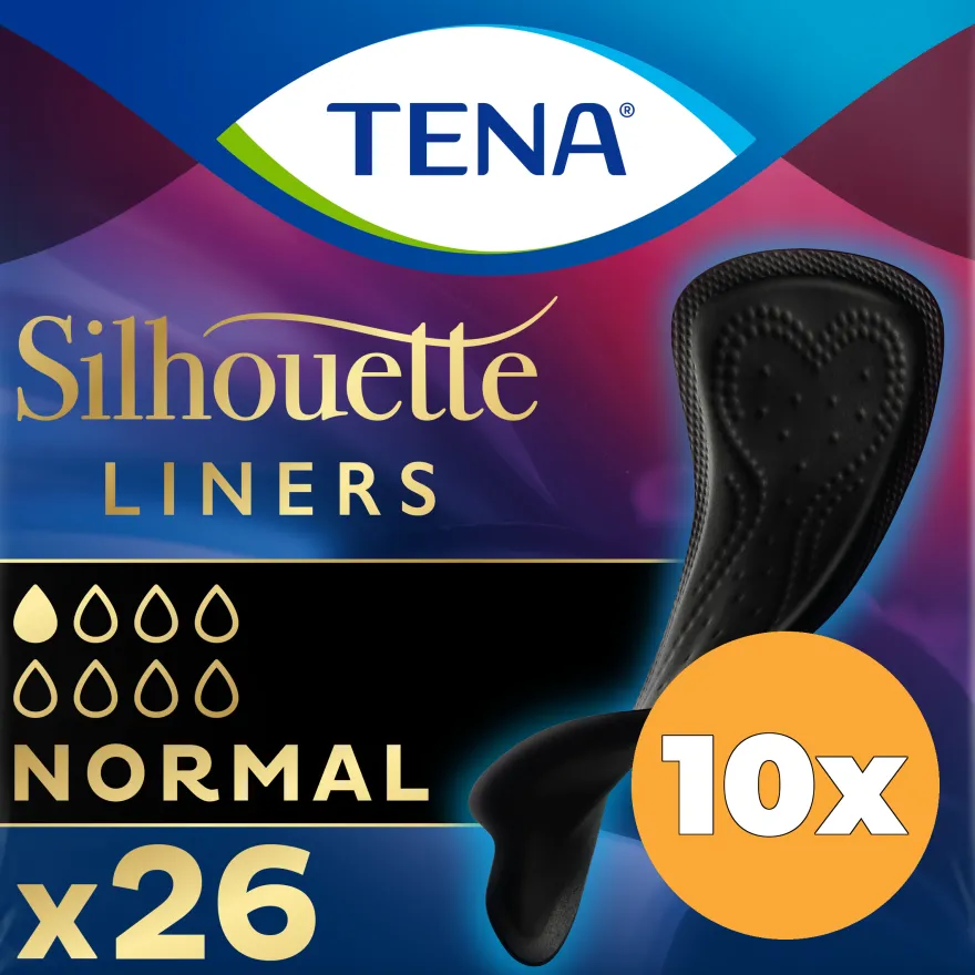 10x Tena Silhouette noir liner (26 stuks)