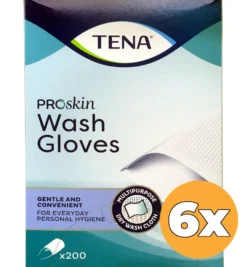 6x Tena Washandje (200 stuks)