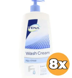 8x Tena Wash cream (1000 ml)