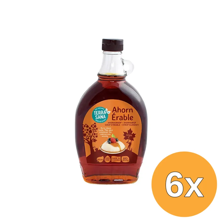6x Terrasana Ahornsiroopgraad C (500 ml)