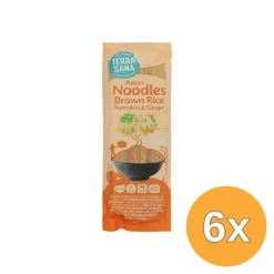 6x Terrasana Bruine Rijstnoedels Pompoen en Gember Bio (250 gr)