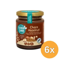 6x TerraSana Choco hazelnootpasta bio (250 gr)
