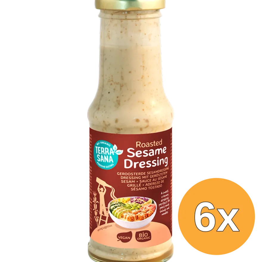6x TerraSana Geroosterde Sesamdressing (210 gr)