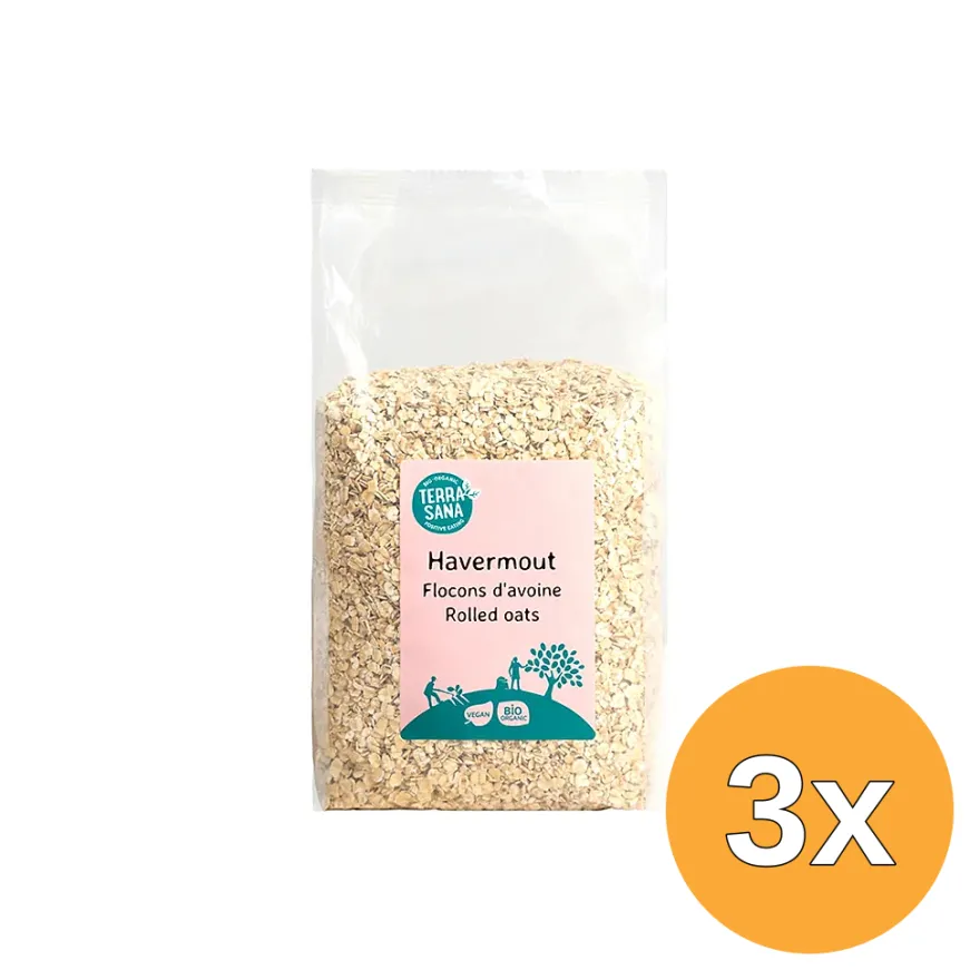 3x Terrasana Havermout Bio (750 gr)