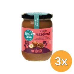 3x TerraSana Hazelnootpasta bio (500 gr)