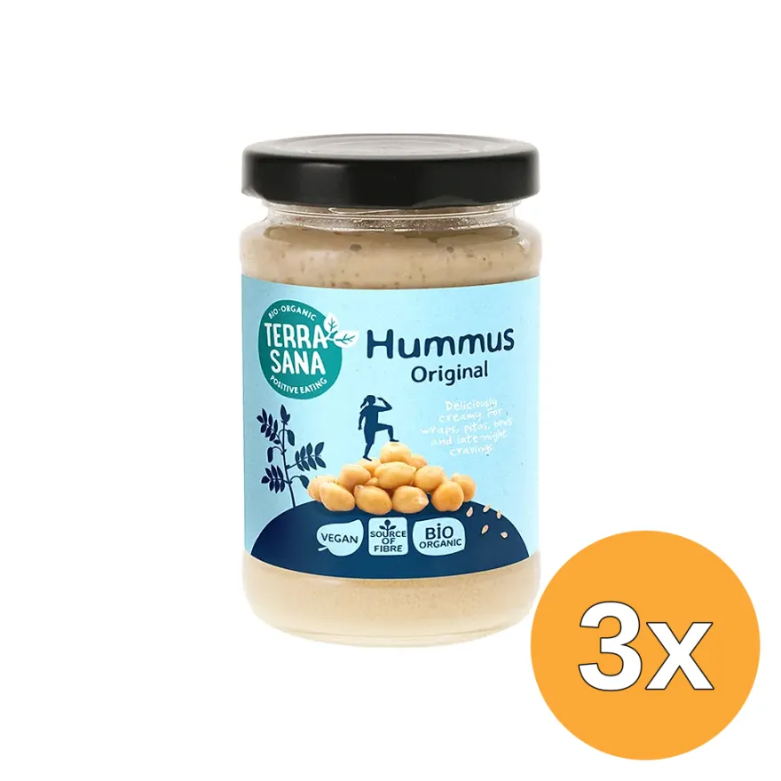 3x Terrasana Hummus Salade Bio (190 gr)