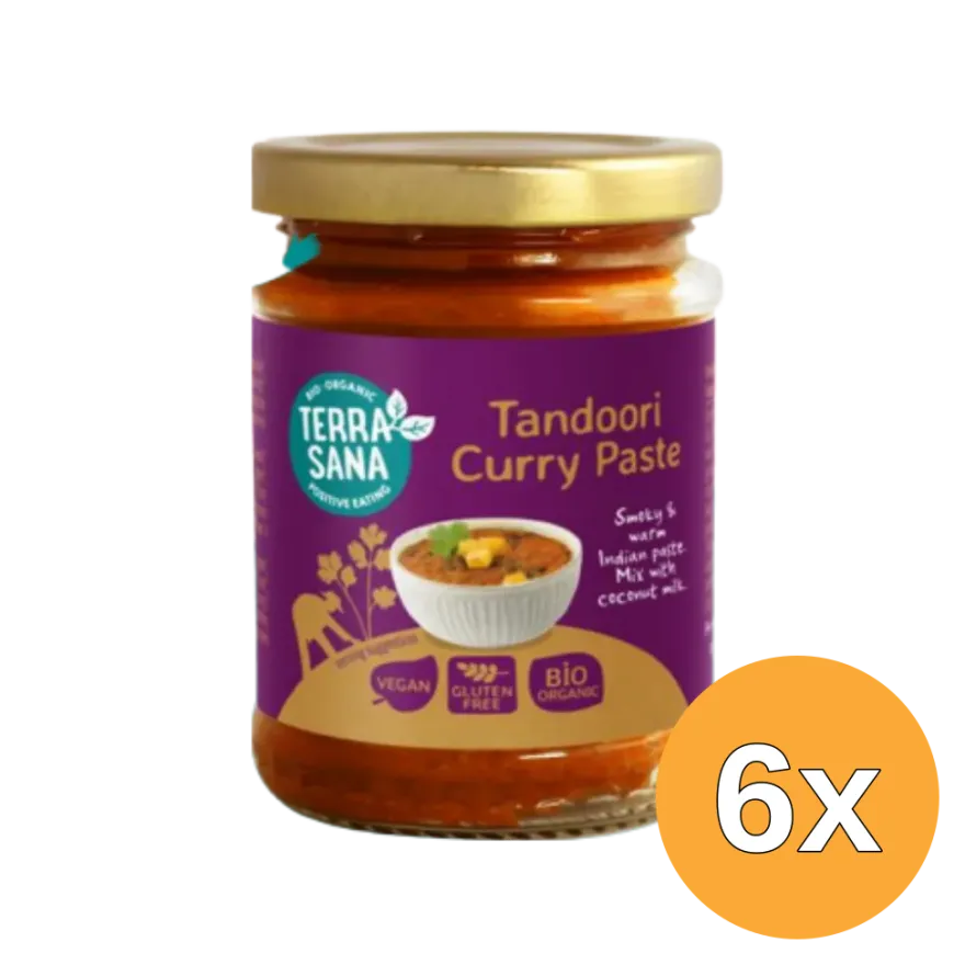 6x Terrasana Indiase Tandoori Currypasta (130 gr)