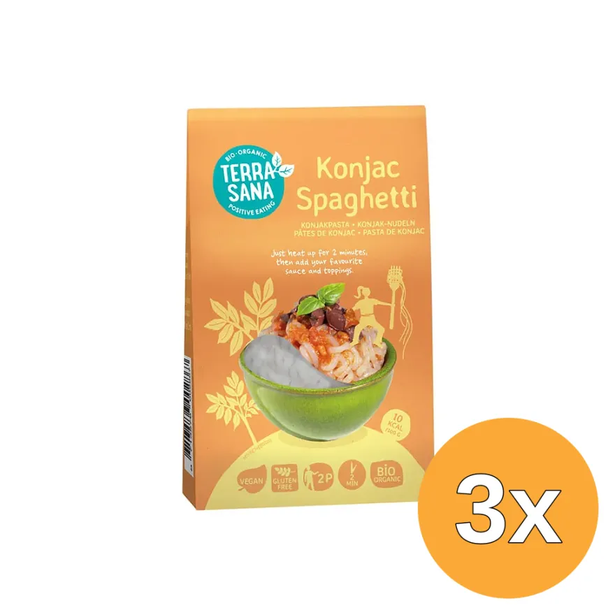 3x TerraSana Konjac spaghetti bio (250 gr)