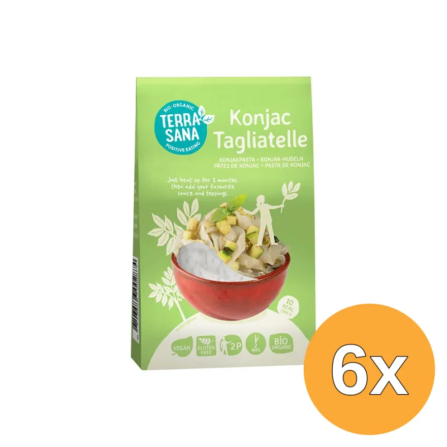 6x TerraSana Konjac tagliatelle bio (250 gr)