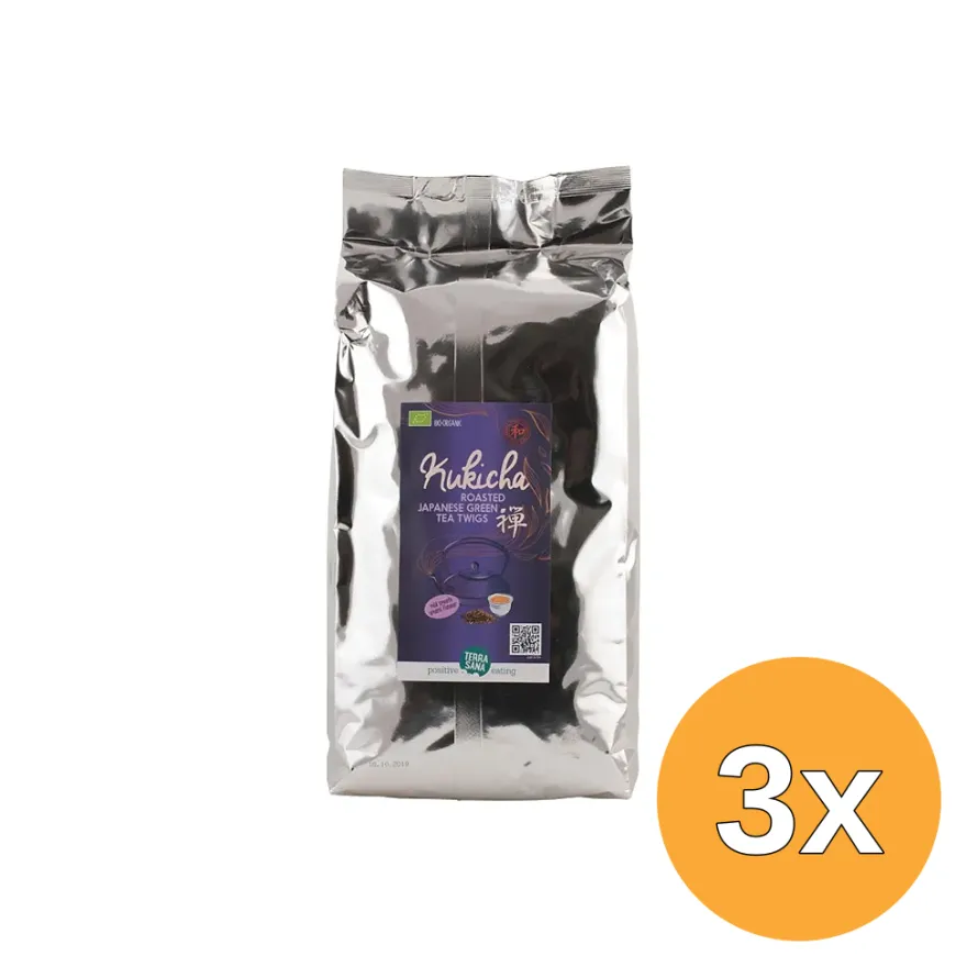 3x Terrasana Kukicha Thee Twijgjes Bio (1000 gr)