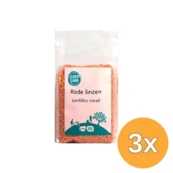 3x TerraSana Linzen rood bio (500 gr)