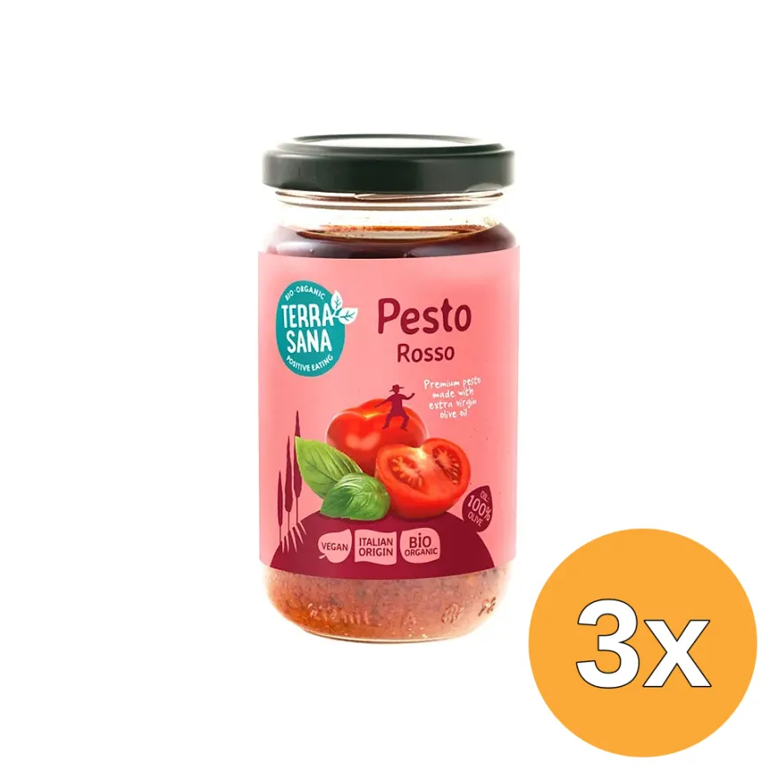 3x Terrasana Pesto Rosso Bio (180 gr)