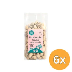 6x TerraSana Pistachenoten geroosterd met zout bio (200 gr)