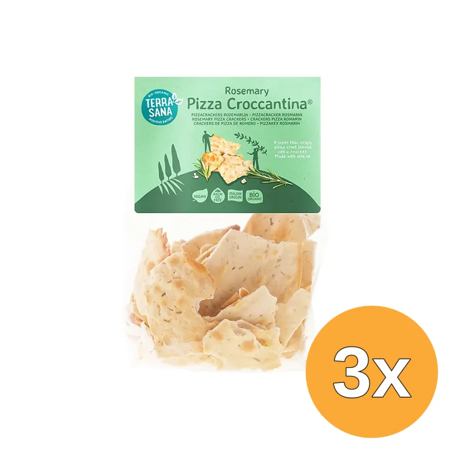 3x Terrasana Pizza Croccantina Rozemarijn Bio (200 gr)