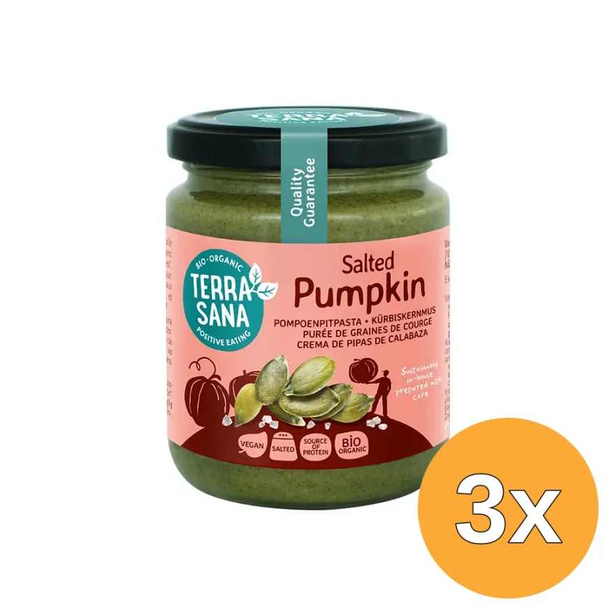 3x Terrasana Pompoenpitpasta Met Himalayazout Bio (250 gr)