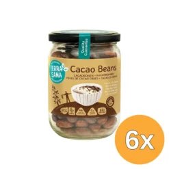 6x Terrasana Raw Cacao Bonen In Glas Bio (250 gr)