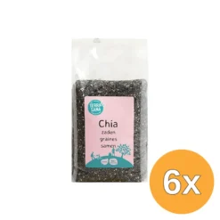 6x Terrasana Raw Chia Zaad Zwart Bio (300 gr)