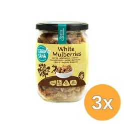 3x Terrasana Raw Moerbei Bessen Wit In Glas Bio (190 gr)