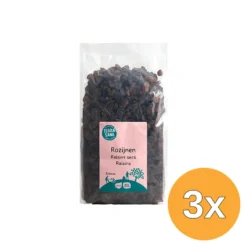 3x Terrasana Raw Rozijnen Sultanas Bio (1000 gr)