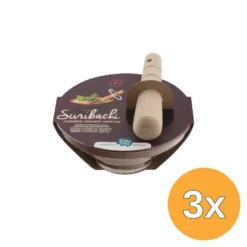 3x Terrasana Suribachi No6 + Surikogi (1 Set)