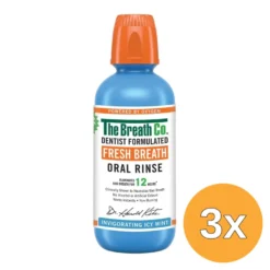 3x The Breath Co Mondwater Icy Mint (500 ml)