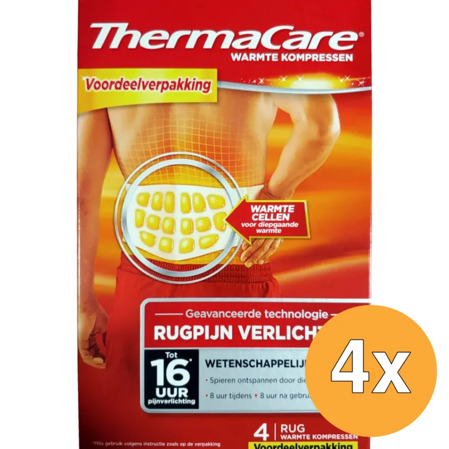4x Thermacare Promopack Rug Kompres (4 stuks)