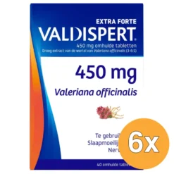 6x Valdispert 450mg Extra Forte (40 tabletten)