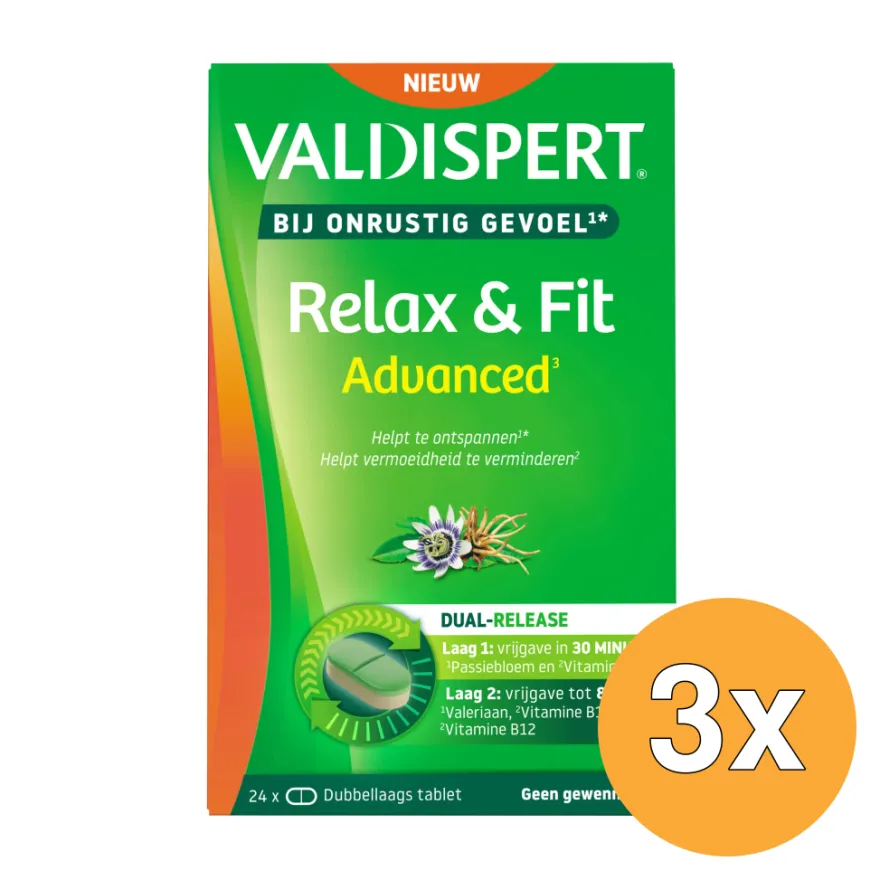 3x Valdispert Relax & Fit (24 tabletten)