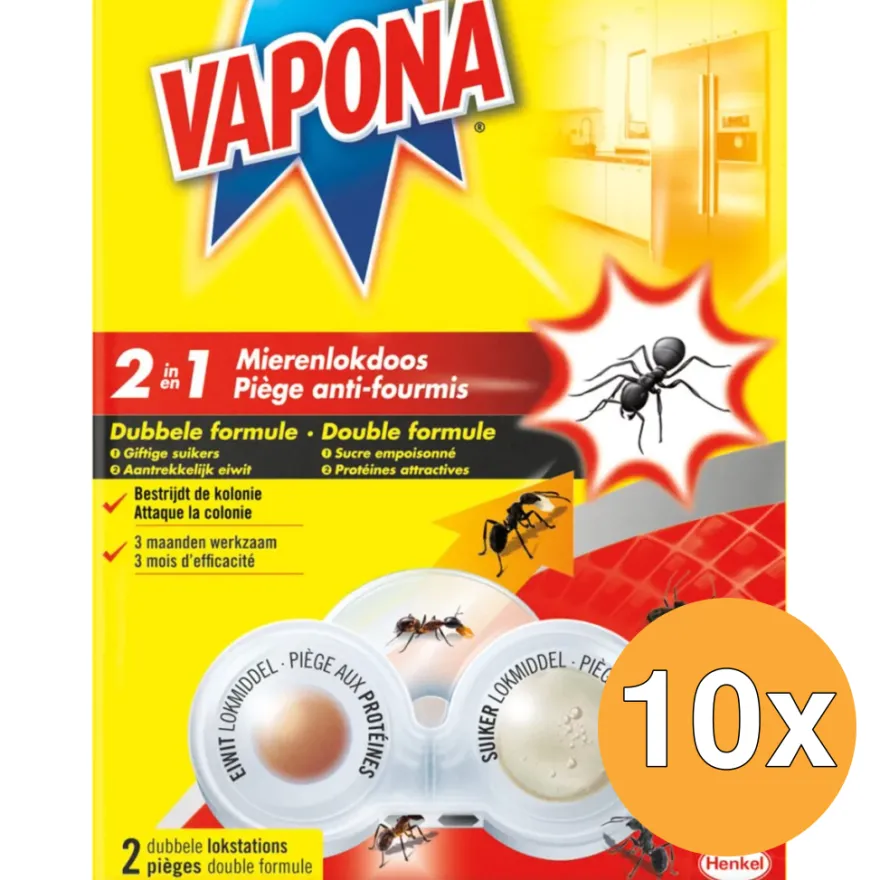 10x Vapona Mierenlokdoos Dubbel (2 stuks)