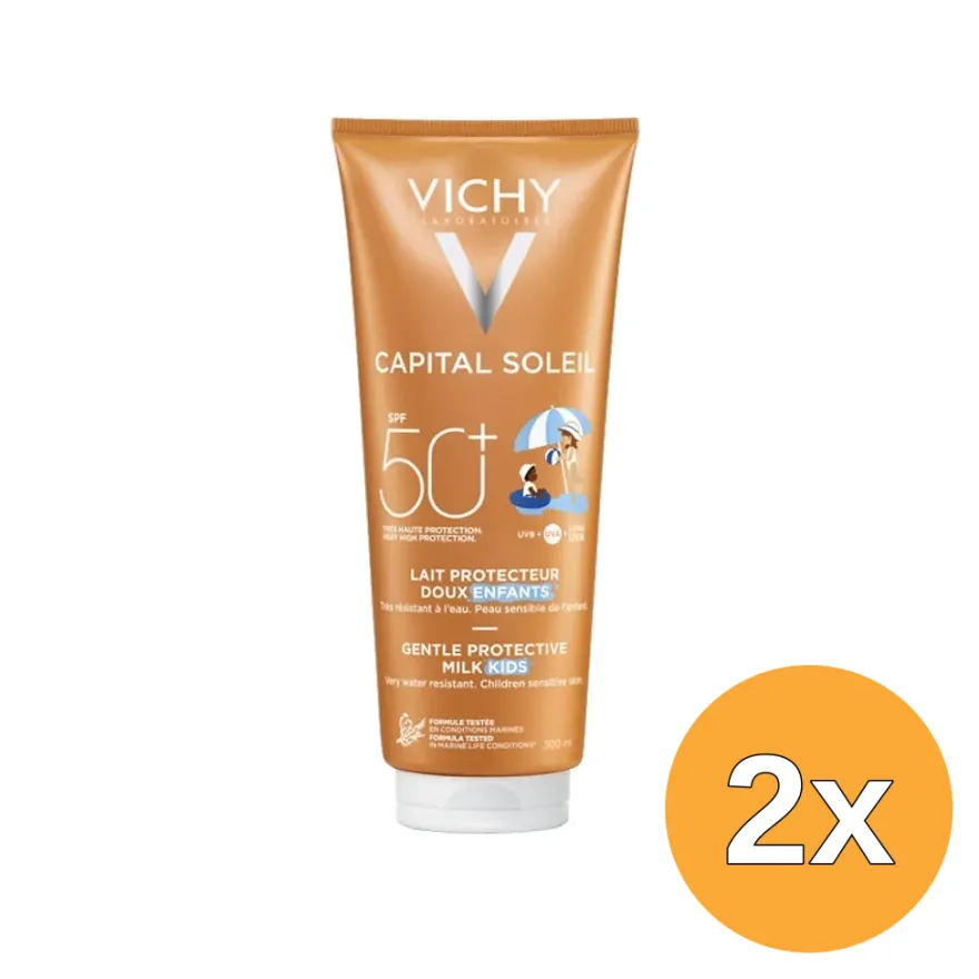 2x Vichy Capital Soleil Gentle Protective Milk Children Sensitive SPF50+ (300 ml)