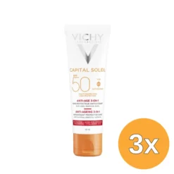 3x Vichy Capital Soleil 3-in-1 Anti Aging SPF50 (50 ml)