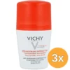 3x Vichy Deodorant Overmatige Transpiratie Roller 72h (50 ml)