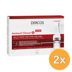 2x Vichy Dercos Aminexil Ampullen voor Vrouwen met Haarverlies (21 stuks)