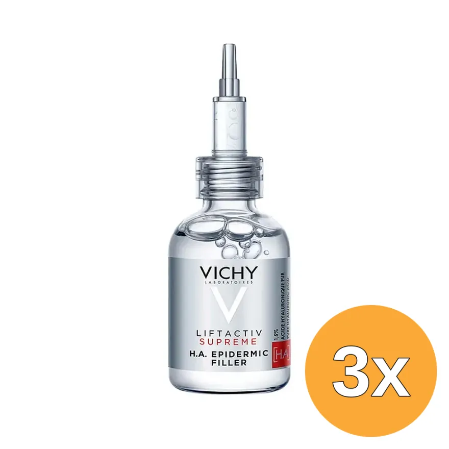3x Vichy Liftactiv Supreme Serum H.a. Epidermic Filler (30 ml)