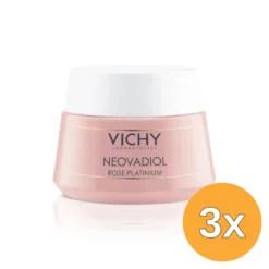 3x Vichy Neovadiol Rose Platinum Dagcrème voor Doffe Huid Na De Overgang (50 ml)