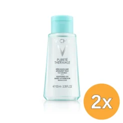 2x Vichy Pureté Thermale Soothing Eye Make-up Remover Sensitive Eyes (100 ml)