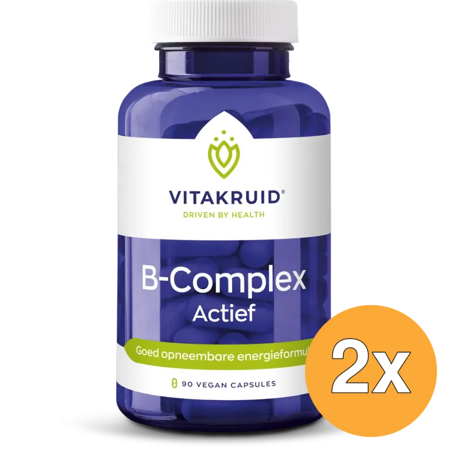 2x Vitakruid B-Complex Actief met L-Taurine (90 vega capsules)