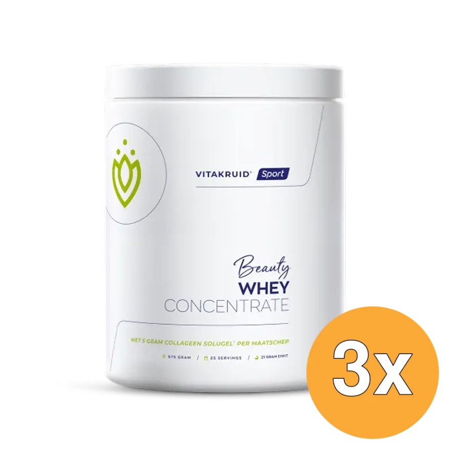 3x Vitakruid Beauty Whey Protein met 5 gr Collageen Solugel® (675 gr)