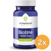 2x Vitakruid Biotine 2500 mcg voor Huid & Haar (90 vega capsules)